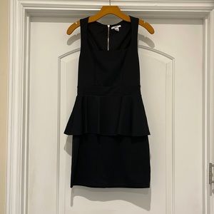 Bar III Black Mini Peplum Dress Size XS